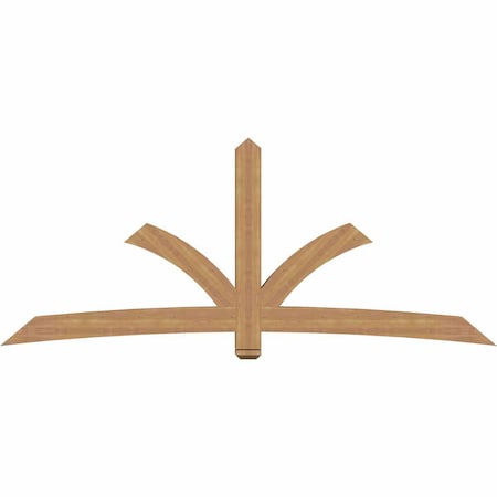 Ekena Millwork Davenport Timber Gable Bracket, Western Red Cedar, 108"W x 45"H x 5 1/2"D x 5 1/2"F, 10/12 Pitch GBW108X45X0606DAV00SWR
